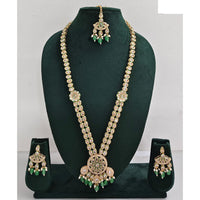 Rani Sati Jewels Regal Glow Crystal Stone And Pearls Necklace Set