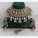Rani Sati Jewels Designer Kundan Pearl And Beads Meenakari Necklace Set