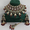 Rani Sati Jewels Designer Kundan Pearl And Beads Meenakari Necklace Set