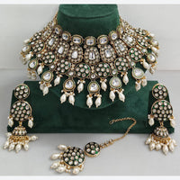 Rani Sati Jewels Designer Kundan Pearl And Beads Meenakari Necklace Set