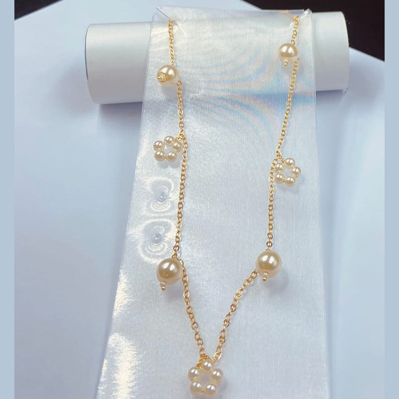 Naitika Arts Gold Plated Pearl Long chain