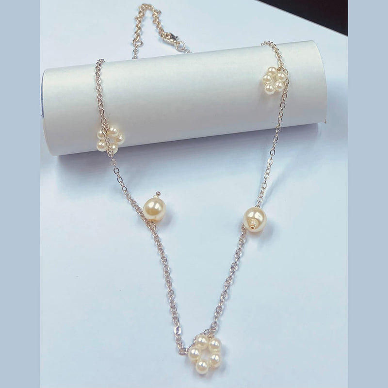 Naitika Arts Silver Plated Pearl Long chain