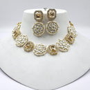 Naitika Arts Gold Plated Kundan Stone And Pearl Choker Necklace Set