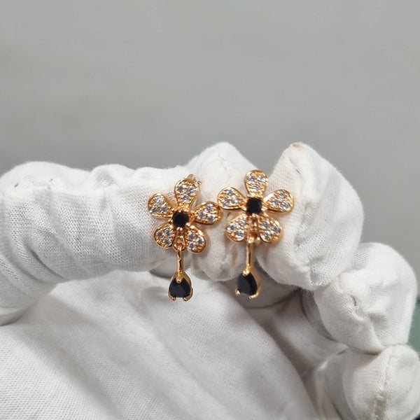 Naitika Art Gold Plated Austrian Stone Studs Earrings