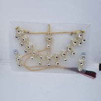 Naitika Arts Gold Plated Kundan Stone And Austrian Stone Necklace Set