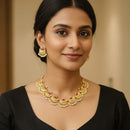 Naitika Arts Luxury Pota Stone And Pearl Necklace Set (Pack of 3)