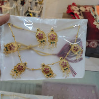 Naitika Arts Luxury Pota Stone And Pearl Necklace Set (Pack of 3)