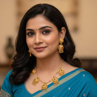 Naitika Arts Luxury Pota Stone And Pearl Necklace Set (Pack of 3)