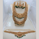 Naitika Arts South Indian Pota Stone And Temple Jewellery Necklace Set With Waist Belt