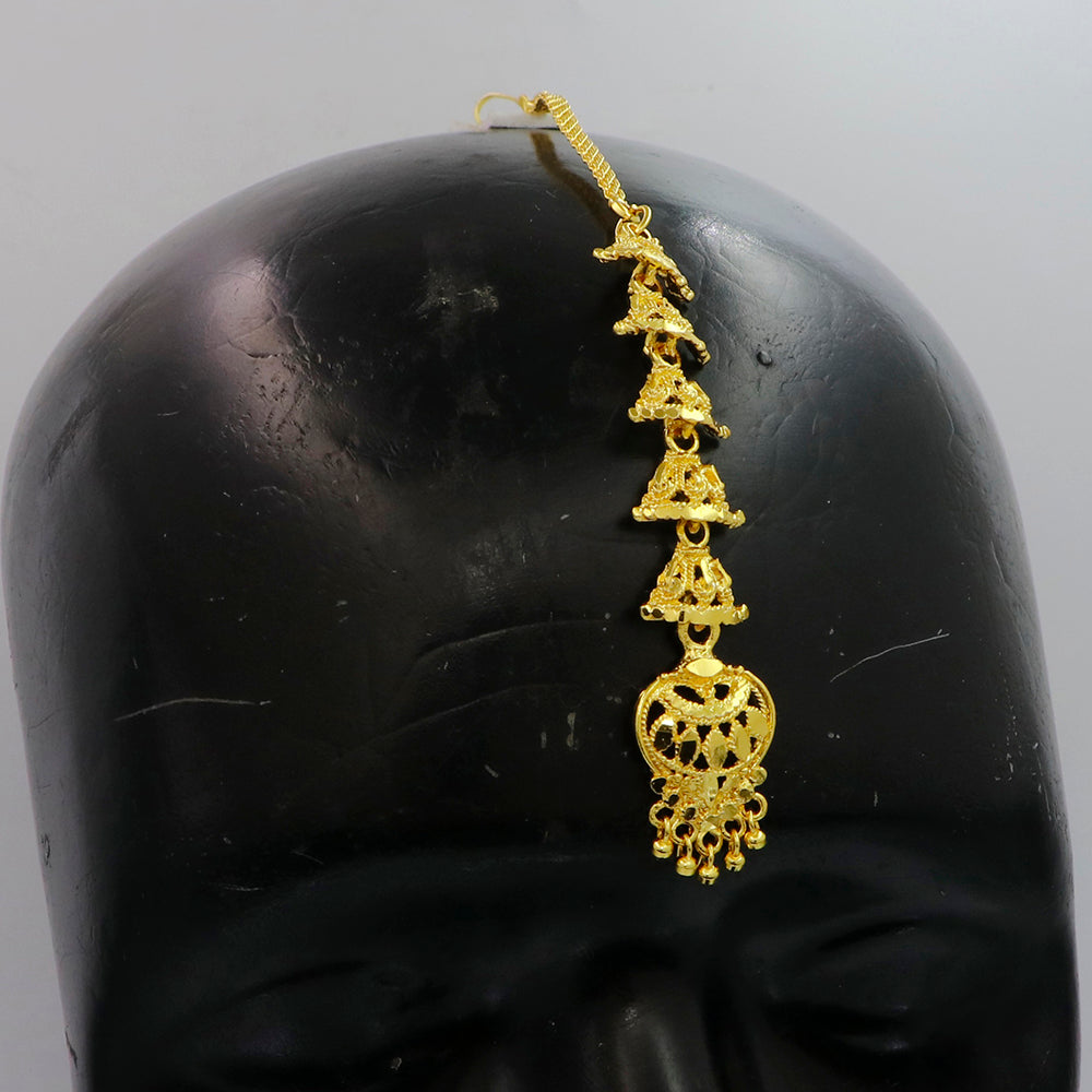 Mahavir Dye Gold Plated Maangtikka