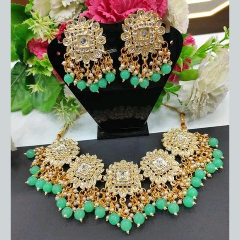 Shree Chamunda Jewellers Gold Plated Kundan Necklace Set