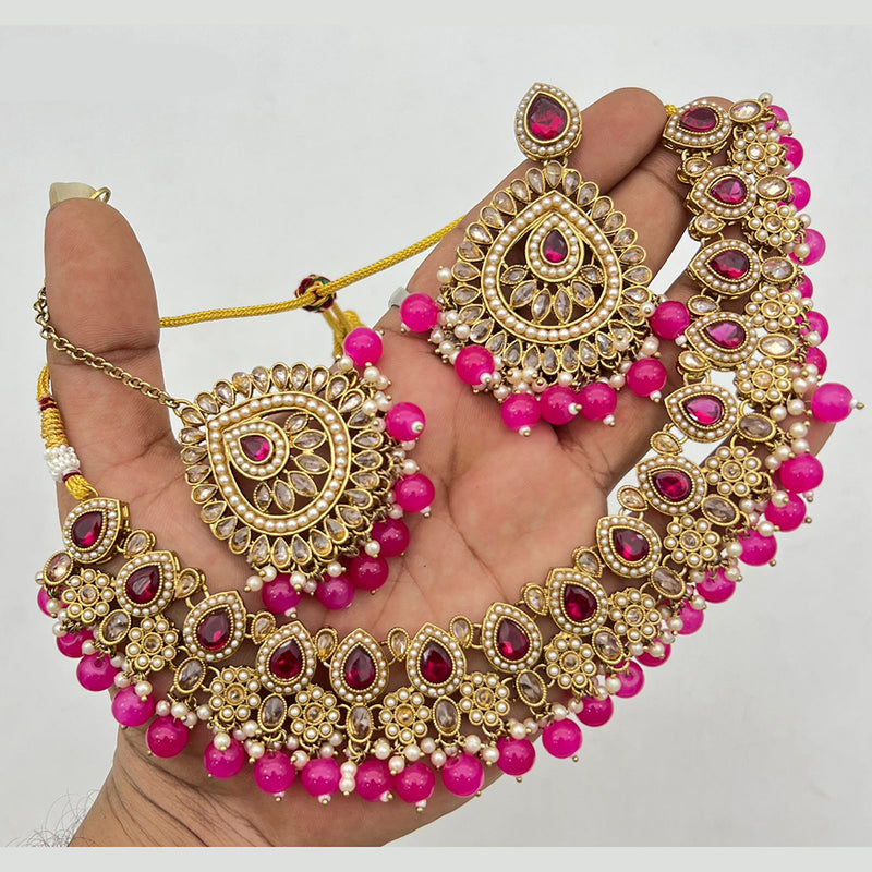 Shree Chamunda Jewellers Crystal Stone Necklace Set