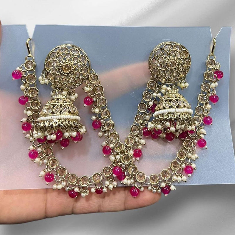 Shree Chamunda Jewellers Gold Plated Kanchain Jhumki Earrings