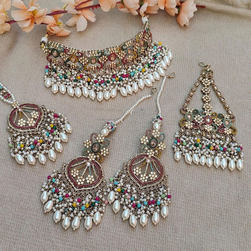 Shree Chamunda Jewellers Gold Plated Necklace Set