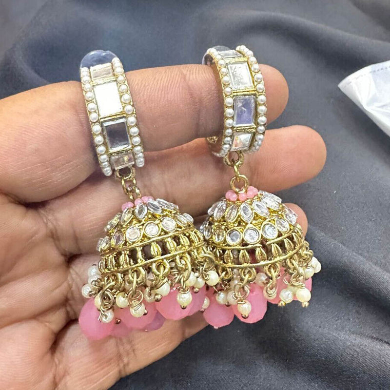 Shree Chamunda Jewellers Gold Plated Mirror Jhumki