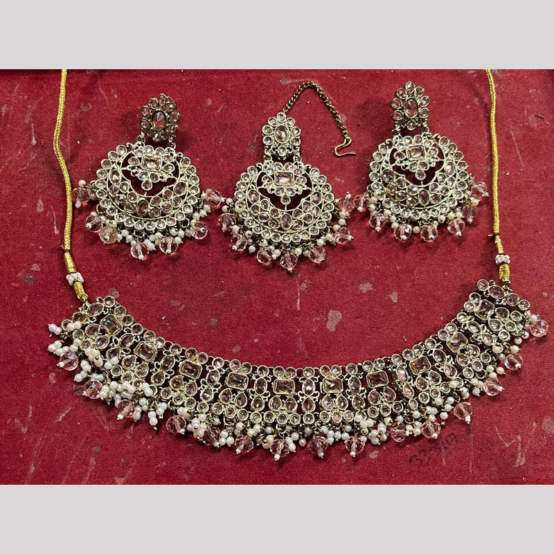 Shree Chamunda Jewellers Crystal Stone Necklace Set