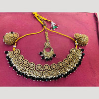 Shree Chamunda Jewellers Traditional Austrian And Beads Necklace Set With Mangtikka