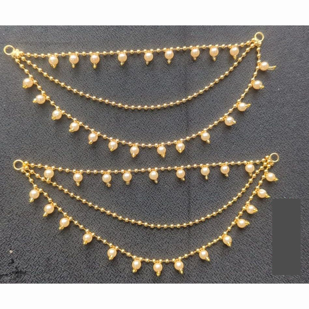 Shree Chamunda Sparkle Luxe Multi Layer Pearl Kanchain