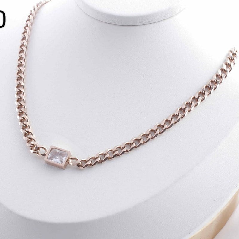 Tarohi Jewels Rose Gold Plated Chain