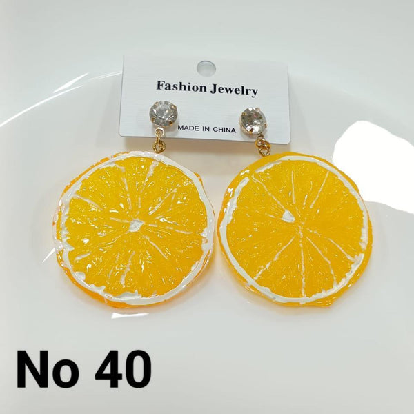 Tarohi Jewels Cute Korean Style Lemon Shape Earrings