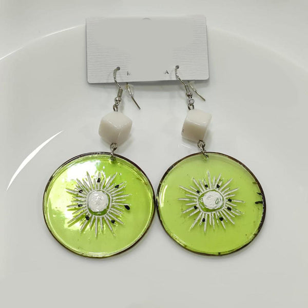 Tarohi Jewels Cute Korean Style Kiwi Shape Earrings