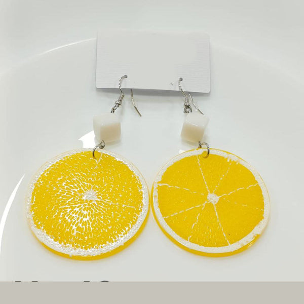 Tarohi Jewels Cute Korean Style Lemon Shape Earrings