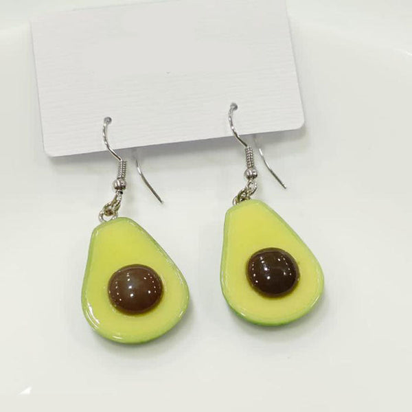 Tarohi Jewels Cute Korean Style Avacado  Shape Earrings