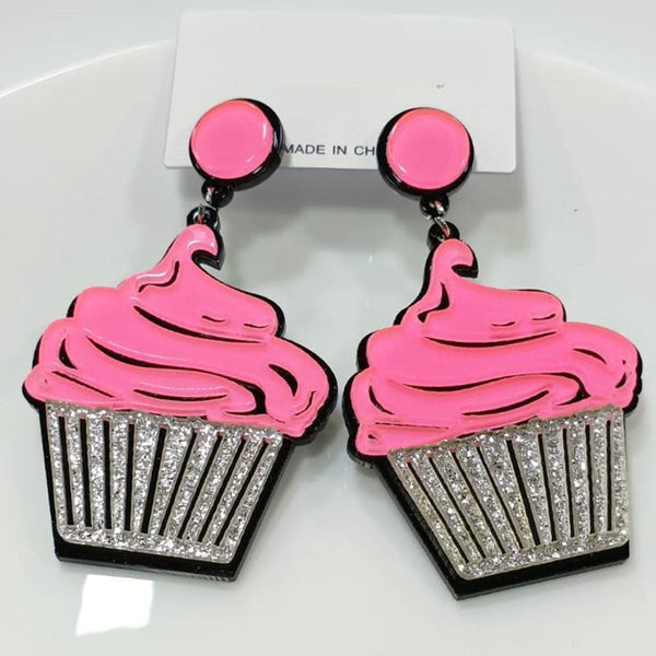 Tarohi Jewels Cute Korean Style Cup Cake Shape Earrings