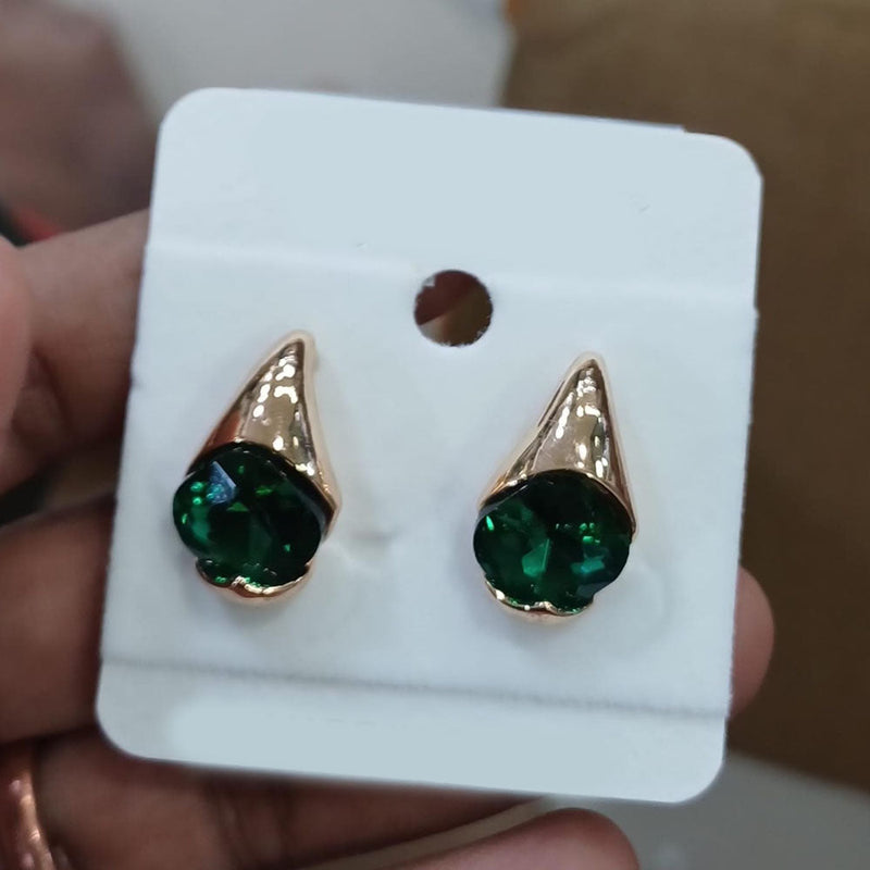 Tarohi Jewels Gold Plated Fancy Austrian Stone Studs Earrings