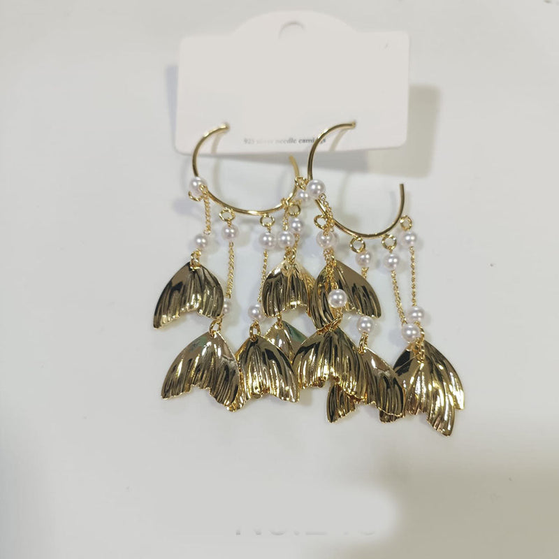 Tarohi Jewels Gold Plated Fancy Pearls Dangler Earrings