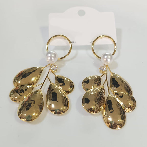 Tarohi Jewels Gold Plated Fancy Pearls Dangler Earrings