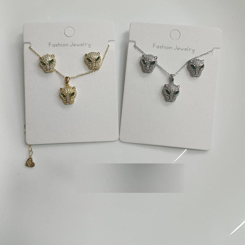 Tarohi Jewels Austrian Stone Chain Pendant Set