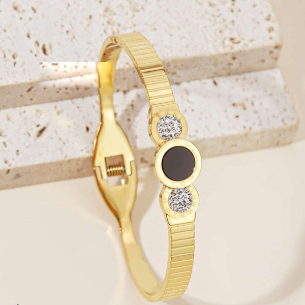 Tarohi Jewels Gold Plated Austrian Stone Openable Bracelet