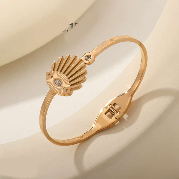 Tarohi Jewels Rose Gold Plated Openable Bracelet