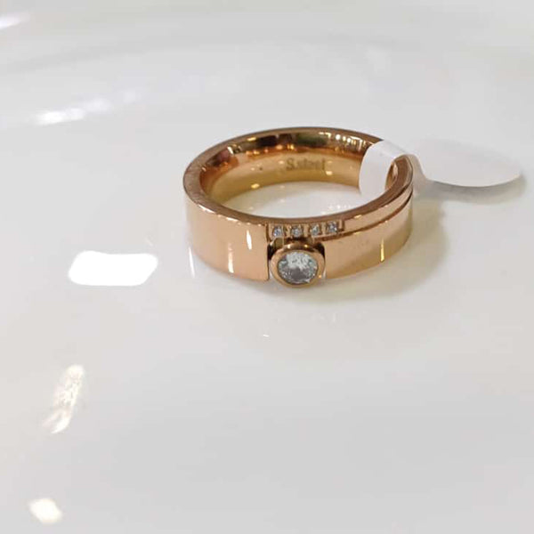 Tarohi Jewels Rose Gold Plated Austrian Stone Rings