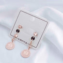 Tarohi Jewels Rose Gold Plated Fancy Dangler Earrings