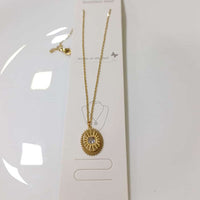 Tarohi Jewels Gold Plated Crystal Stone Chain Pendant Set