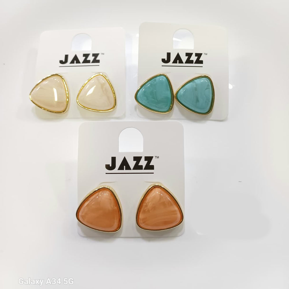 Tarohi Jewels Gold Plated Pota Stone Stud Earrings
