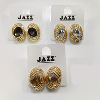 Tarohi Jewels Gold Plated Pota Stone Stud Earrings