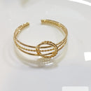 Tarohi Jewels Gold Plated Fancy Openable Bracelet