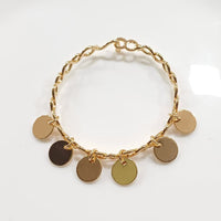 Tarohi Jewels Gold Plated Charm Bracelet