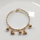 Tarohi Jewels Gold Plated Charm Bracelet