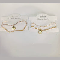 Tarohi Jewels Gold Plated Charm Bracelet