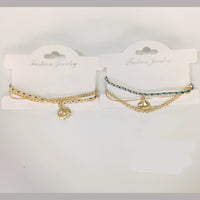 Tarohi Jewels Gold Plated Charm Bracelet