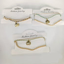Tarohi Jewels Gold Plated Charm Bracelet