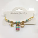 Tarohi Jewels Gold Plated Charm Bracelet