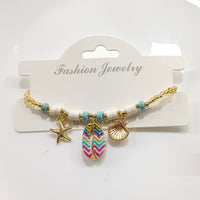 Tarohi Jewels Gold Plated Charm Bracelet