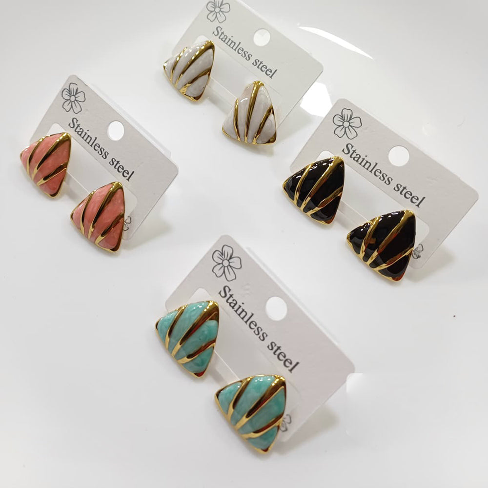 Tarohi Jewels Gold Plated Fancy Studs Earrings