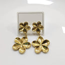 Tarohi Jewels Gold Plated Fancy Flower Dangler Earrings