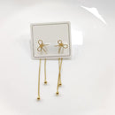 Tarohi Jewels Gold Plated Fancy Bow Dangler Earrings